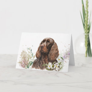 Carte Anniversaire Chocolate Cocker Spaniel