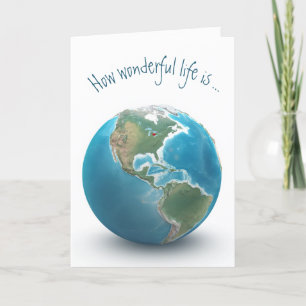 Carte Anniversaire Coeur Rouge Sur La Planète Terre