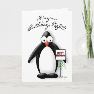 CARTE ANNIVERSAIRE - COLLECTION DE PINGOUIN