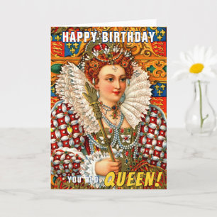 Carte Anniversaire coloré de la vieille reine Gay Joyeux