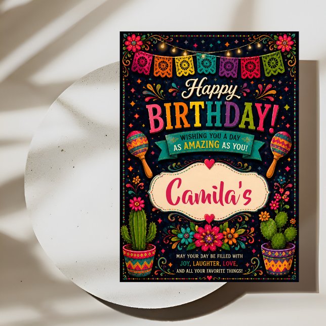 Carte Anniversaire Coloré Fiesta (Créateur téléchargé)