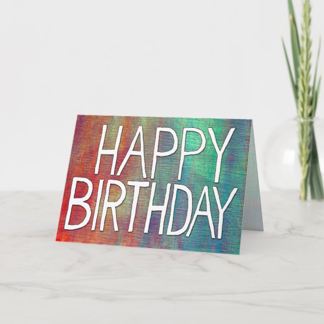 Carte Anniversaire coloré (personnalisable) (Devant)