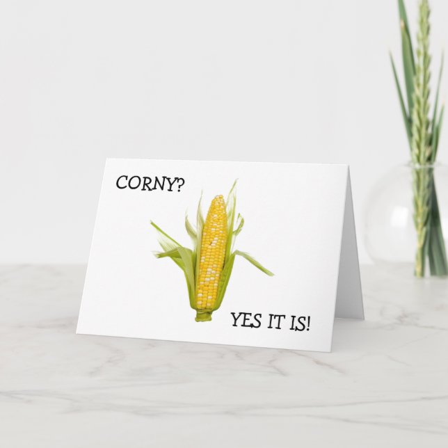 CARTE ANNIVERSAIRE CORNY ET CUTE VOUS SOUHAITE ! (Devant)
