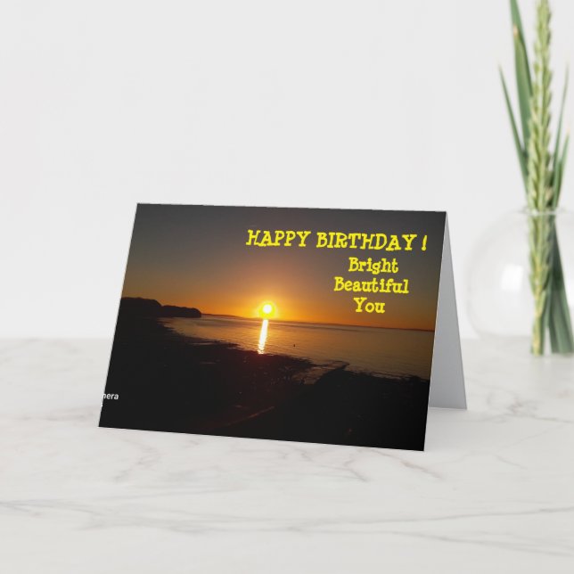 Carte Anniversaire coucher du soleil (Devant)