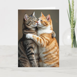 Carte Anniversaire Couple Chat Embrasser