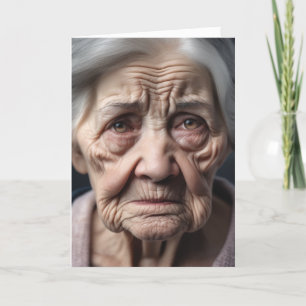 Carte Anniversaire Cranky Vieux Vieux visage