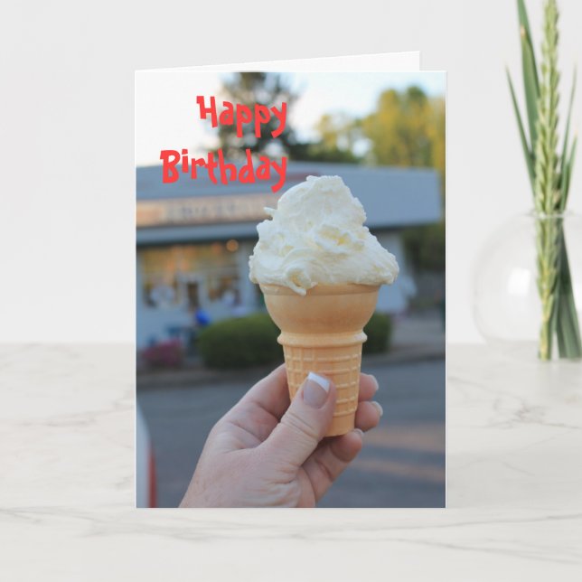 Carte Anniversaire Crème de glace (Devant)