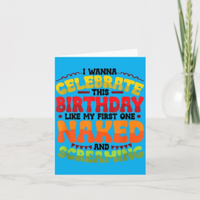 Carte Anniversaire Criant Anniversaire Drôle (Devant)