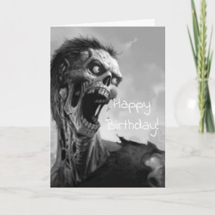 Carte anniversaire criard de zombi