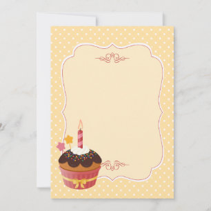 Carte Anniversaire Cupcake Blank