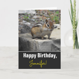 Carte Anniversaire + Cute Chipmunk Comme Critère sur un 