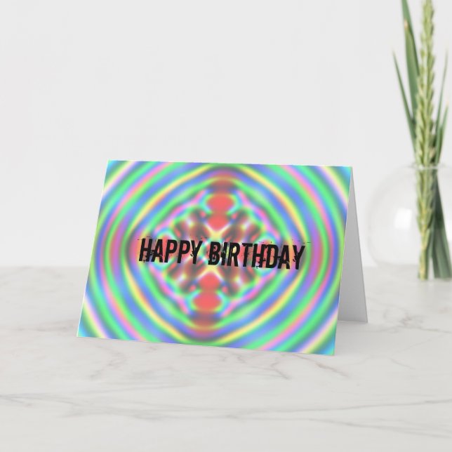 Carte Anniversaire d'Abstact Neon (Devant)