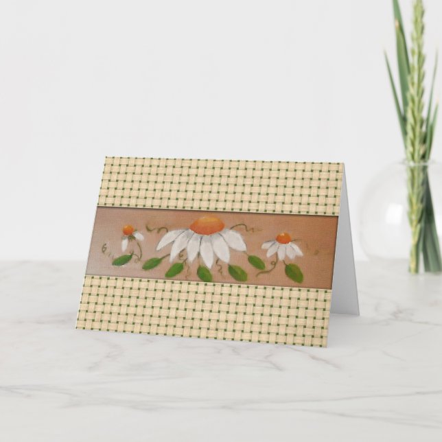 Carte Anniversaire Daisies (Grande Impression) (Devant)