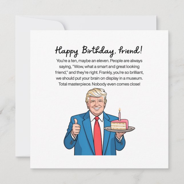 Carte Anniversaire d'ami drôle  (Devant)