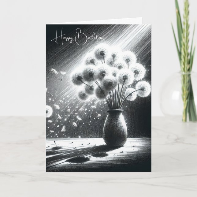 Carte Anniversaire Dandelion Bunch (Devant)