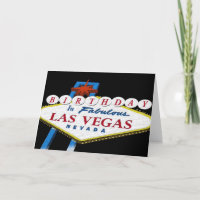 ANNIVERSAIRE Dans Fabulous Las Vegas Card
