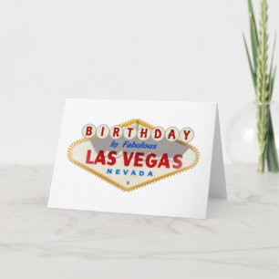 Carte ANNIVERSAIRE Dans Fabulous Las Vegas Card