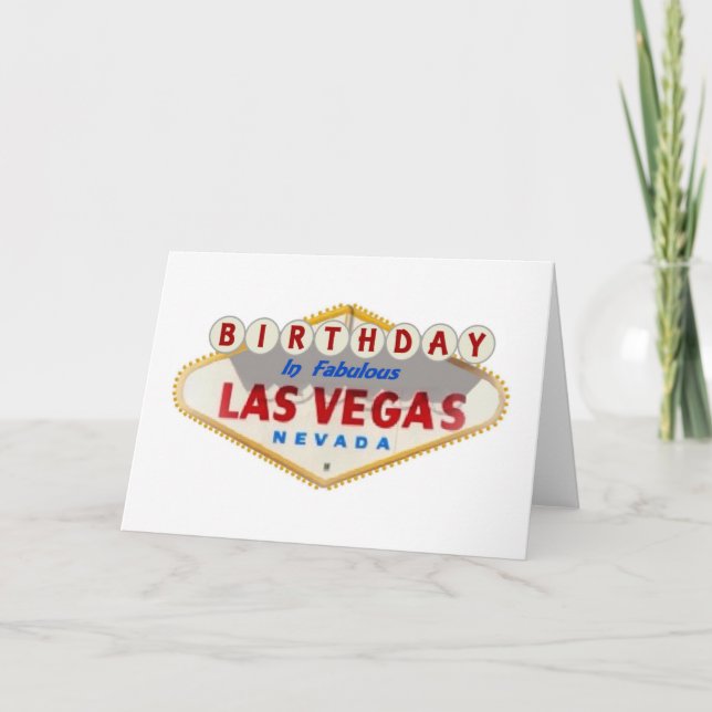 Carte ANNIVERSAIRE Dans Fabulous Las Vegas Card (Devant)