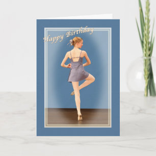 Carte Anniversaire, danseuse de ballet