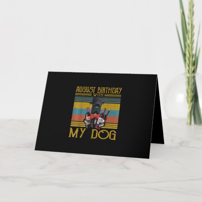 Carte Anniversaire d'août avec mon chien Cane Corso 2020 (Devant)