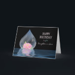 CARTE ANNIVERSAIRE - DAUGHTER-IN-LOVE - LOTUS DANS<br><div class="desc">LA BELLE FLEUR DE LOTUS À L'INTÉRIEUR D'A WATERDROP CONTRE LE NOIR FAIT UNE CARTE RENVERSANTE POUR LES SALUTATIONS DISPONIBLES D'ANNIVERSAIRE ET TOUT AUTRE IE DE CARTES. MERCI VOUS,  ETC.</div>
