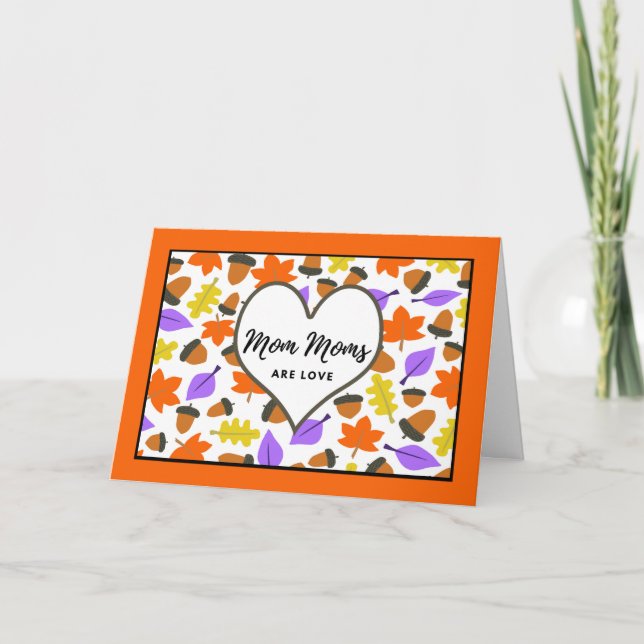 Carte Anniversaire d'automne pour maman maman Feuille Ac (Devant)