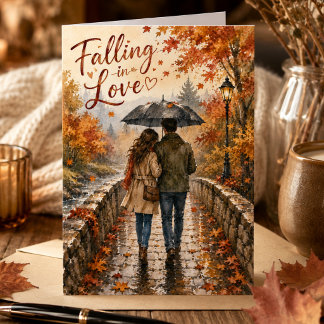 Carte Anniversaire d'automne Romantique Joyeux Anniversa