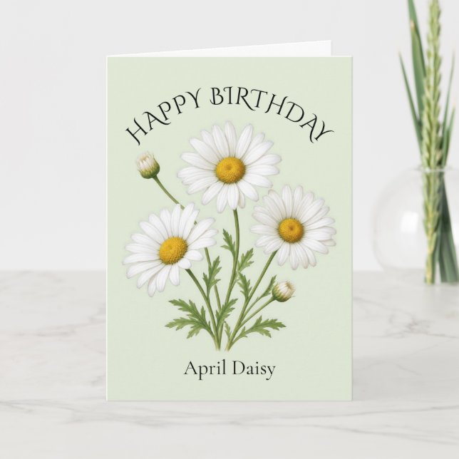 Carte Anniversaire d'Avril Daisy (Devant)