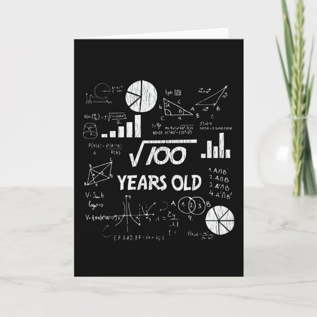 Carte anniversaire de 10 ans Geeky Math 10e anniversaire (Devant)