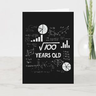 Carte anniversaire de 10 ans Geeky Math 10e anniversaire