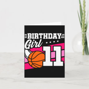 Carte Anniversaire de 11 ans Basket Anniversaire Fille d