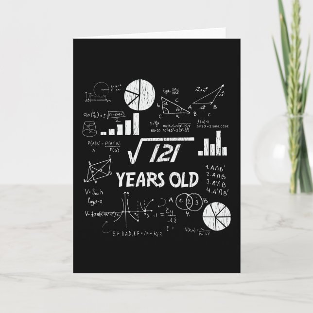 Carte anniversaire de 11 ans Geeky Math 11e anniversaire (Devant)