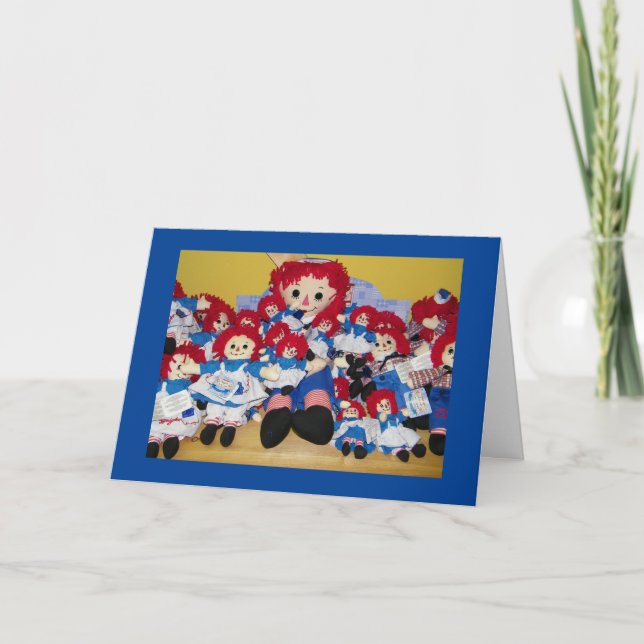 CARTE **ANNIVERSAIRE DE 2 ANS** DE RAGGEDY ANN CARD (Devant)