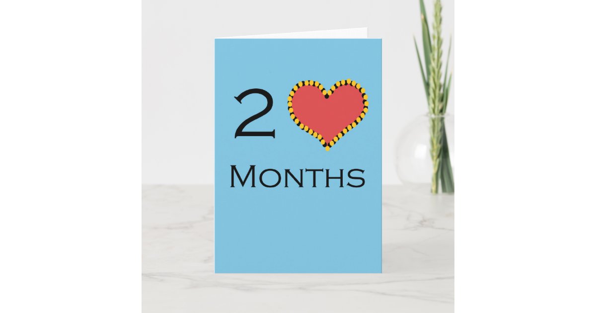 Carte Anniversaire De 2 Mois Zazzle Fr