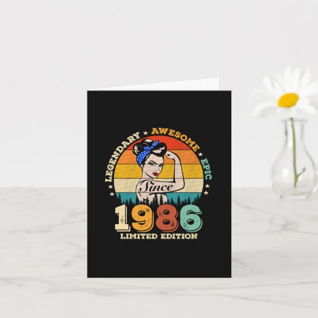 Carte anniversaire de 39 ans 1986 Vintage 39e anniversai (Petite plante)