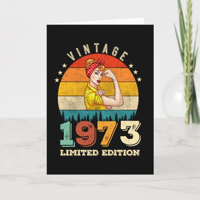 Carte anniversaire de 52 ans 1973 Vintage 52e anniversai (Devant)