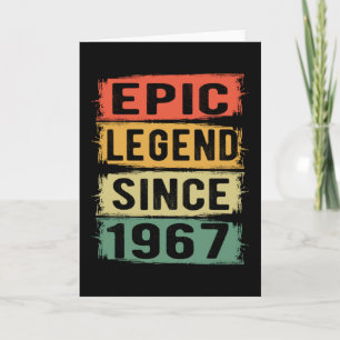 Carte anniversaire de 58 ans 1967 Légende épique 58e ann