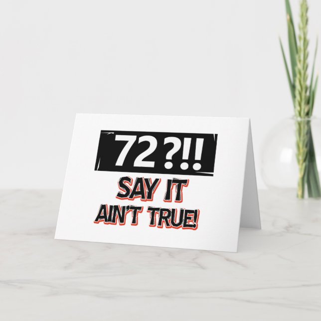 Carte Anniversaire de 72 ans (Devant)