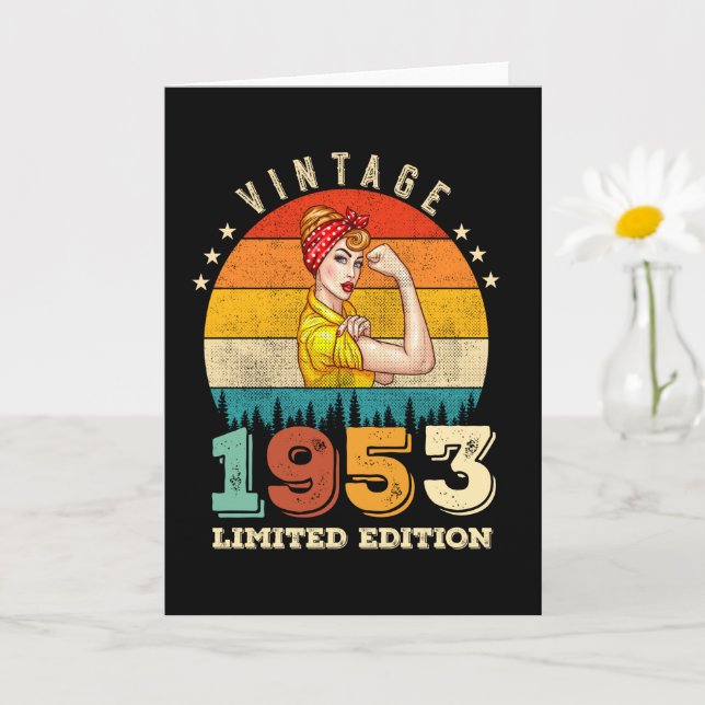 Carte anniversaire de 72 ans 1953 Vintage 72e anniversai (Petite plante)