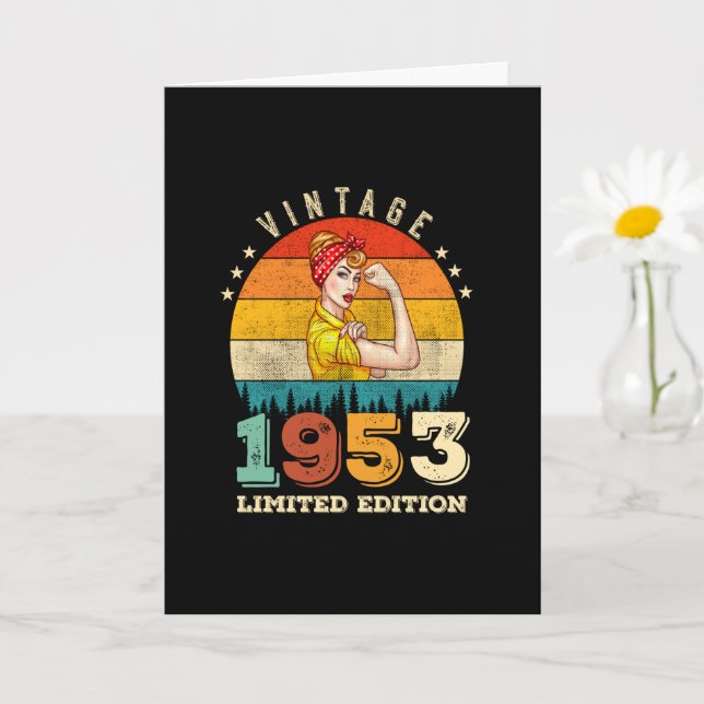 Carte anniversaire de 72 ans 1953 Vintage 72e anniversai (Petite plante)