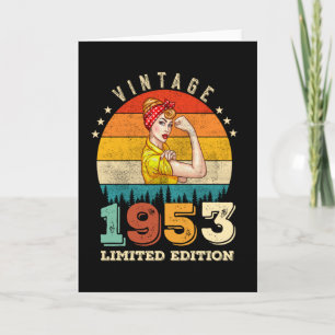 Carte anniversaire de 72 ans 1953 Vintage 72e anniversai