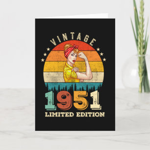 Carte anniversaire de 74 ans 1951 Vintage 74e anniversai