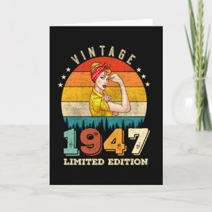 Carte anniversaire de 75 ans 1947 Vintage 75e anniversai