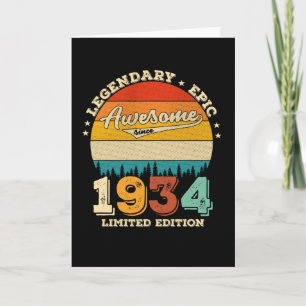 Carte anniversaire de 91 ans 1934 Magnifique 91e anniver