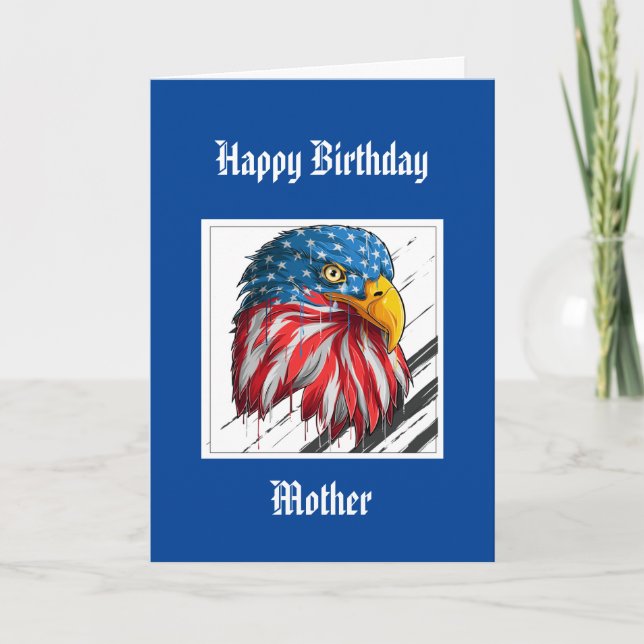 Carte Anniversaire de Bald Eagle Mère militaire spéciale (Devant)