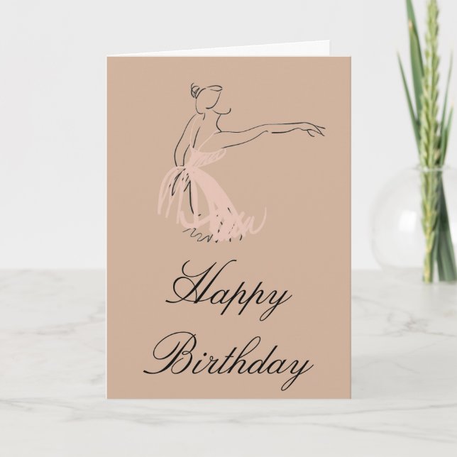 Carte Anniversaire de Ballerina (Devant)