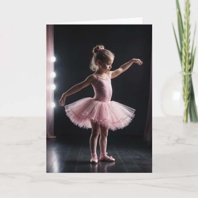 Carte Anniversaire De Ballerina Pour Petite-Fille (Devant)