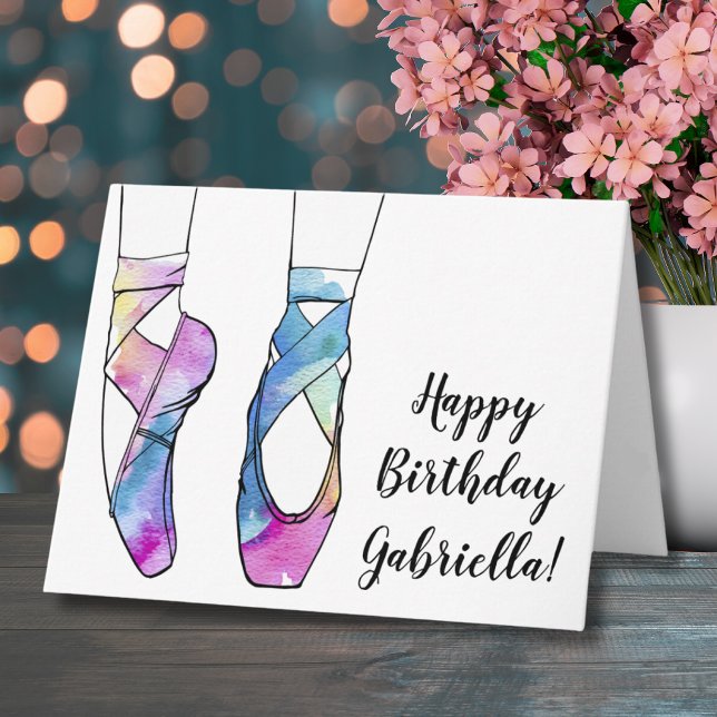 Carte Anniversaire de Ballet de Ballerine (Créateur téléchargé)
