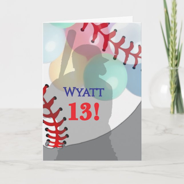 Carte Anniversaire de baseball  (Devant)