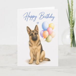 Carte Anniversaire de Berger Allemand